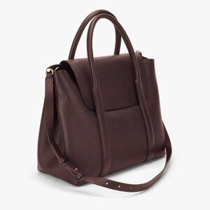 CUYANA Trapeze Satchel Bag - Stone Color